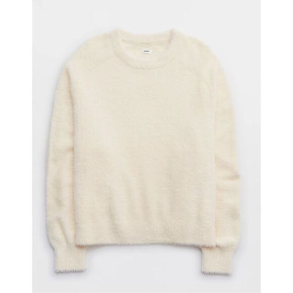 Aerie Flurry Crewneck Sweater in Vintage Vanilla Size Medium - Picture 3 of 8